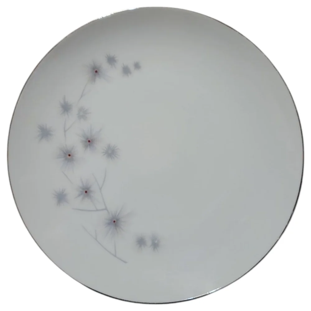 Vtg 60's Platinum Star Burst Creative Luncheon Plate 9.25
